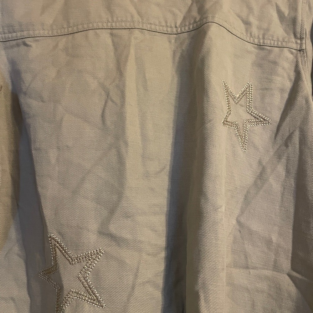 Rails Olive Embroidered Star Utility Shirt Jacket Small Western Casual Preppy - Picture 5 of 9